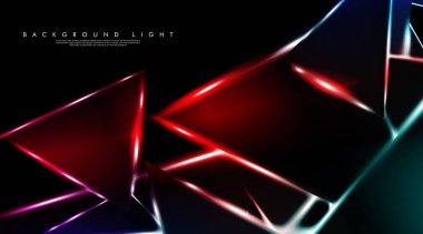 Parlak üçgenler bir fon ile modern teknoloji tasarımı. Tasarım arka planınız için uygun vektör çizimi