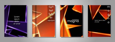 Minimal kapak tasarımı. Üçgen şekil vektör tasarım arka plan. Broşürler, posterler, kapaklar, afişler, vb için geçerlidir