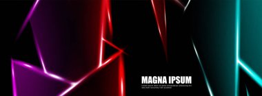 Parlak üçgen şekil vektör tasarım afişarka planı. tasarım arka planınız için uygun