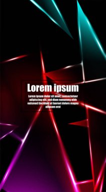 dikey soyut tasarım. Parlak üçgen şekil vektör tasarımının arka planı. tasarım arka planınız için uygun