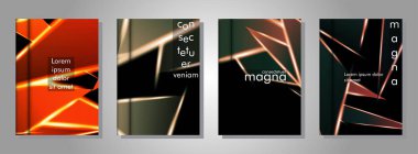 Minimal kapak tasarımı. Üçgen şekil vektör tasarım arka plan. Broşürler, posterler, kapaklar, afişler, vb için geçerlidir