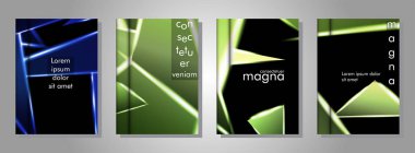 Minimal kapak tasarımı. Üçgen şekil vektör tasarım arka plan. Broşürler, posterler, kapaklar, afişler, vb için geçerlidir