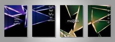 Minimal kapak tasarımı. Üçgen şekil vektör tasarım arka plan. Broşürler, posterler, kapaklar, afişler, vb için geçerlidir