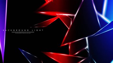 Parlak üçgenler bir fon ile modern teknoloji tasarımı. Tasarım arka planınız için uygun vektör çizimi