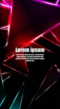 dikey soyut tasarım. Parlak üçgen şekil vektör tasarımının arka planı. tasarım arka planınız için uygun