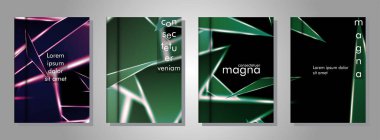 Minimal kapak tasarımı. Üçgen şekil vektör tasarım arka plan. Broşürler, posterler, kapaklar, afişler, vb için geçerlidir