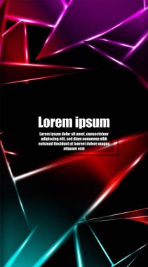 dikey soyut tasarım. Parlak üçgen şekil vektör tasarımının arka planı. tasarım arka planınız için uygun