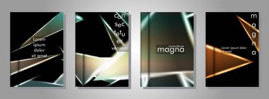 Minimal kapak tasarımı. Üçgen şekil vektör tasarım arka plan. Broşürler, posterler, kapaklar, afişler, vb için geçerlidir