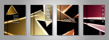 Minimal kapak tasarımı. Üçgen şekil vektör tasarım arka plan. Broşürler, posterler, kapaklar, afişler, vb için geçerlidir