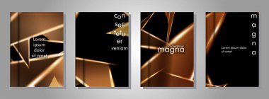 Minimal kapak tasarımı. Üçgen şekil vektör tasarım arka plan. Broşürler, posterler, kapaklar, afişler, vb için geçerlidir