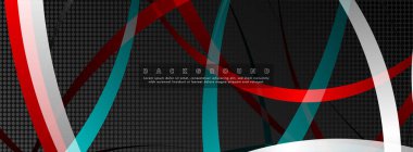 Koyu daire deseni arka plan kavramı ile kavisli soyut tasarım. vektör illüstrasyon