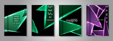 Minimal kapak tasarımı. Üçgen şekil vektör tasarım arka plan. Broşürler, posterler, kapaklar, afişler, vb için geçerlidir