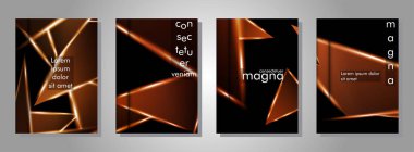 Minimal kapak tasarımı. Üçgen şekil vektör tasarım arka plan. Broşürler, posterler, kapaklar, afişler, vb için geçerlidir