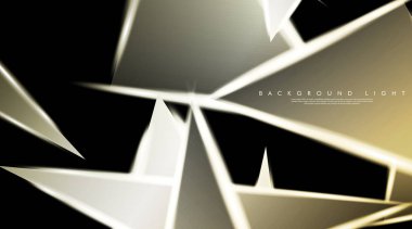 Parlak üçgenler bir fon ile modern teknoloji tasarımı. Tasarım arka planınız için uygun vektör çizimi