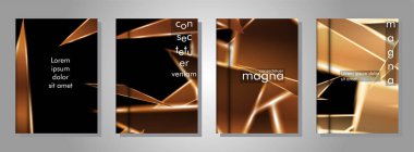 Minimal kapak tasarımı. Üçgen şekil vektör tasarım arka plan. Broşürler, posterler, kapaklar, afişler, vb için geçerlidir