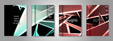 Minimal kapak tasarımı. Üçgen şekil vektör tasarım arka plan. Broşürler, posterler, kapaklar, afişler, vb için geçerlidir