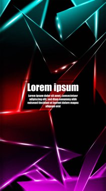 dikey soyut tasarım. Parlak üçgen şekil vektör tasarımının arka planı. tasarım arka planınız için uygun