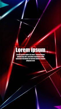 dikey soyut tasarım. Parlak üçgen şekil vektör tasarımının arka planı. tasarım arka planınız için uygun