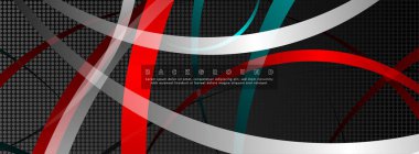 Koyu daire deseni arka plan kavramı ile kavisli soyut tasarım. vektör illüstrasyon