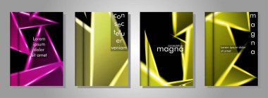 Minimal kapak tasarımı. Üçgen şekil vektör tasarım arka plan. Broşürler, posterler, kapaklar, afişler, vb için geçerlidir