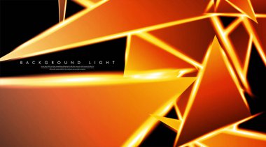 Parlak üçgenler bir fon ile modern teknoloji tasarımı. Tasarım arka planınız için uygun vektör çizimi