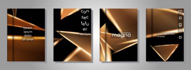 Minimal kapak tasarımı. Üçgen şekil vektör tasarım arka plan. Broşürler, posterler, kapaklar, afişler, vb için geçerlidir