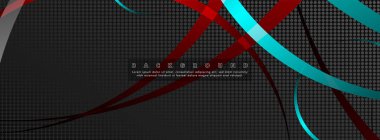 Koyu daire deseni arka plan kavramı ile kavisli soyut tasarım. vektör illüstrasyon