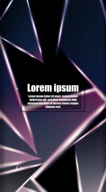 dikey soyut tasarım. Parlak üçgen şekil vektör tasarımının arka planı. tasarım arka planınız için uygun