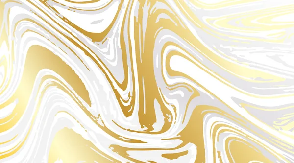 Fehér és arany márvány háttér. Márvány textúra design. Absztrakt háttér. Állomány. Olajfestmény stílusban. Watercolor kézrajzot. a tervezésüknek megfelelően — Stock Vector