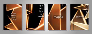 Minimal kapak tasarımı. Üçgen şekil vektör tasarım arka plan. Broşürler, posterler, kapaklar, afişler, vb için geçerlidir