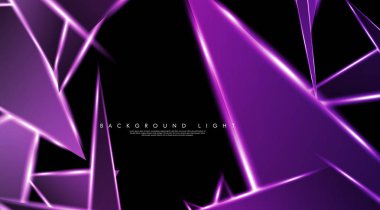 Parlak üçgenler bir fon ile modern teknoloji tasarımı. Tasarım arka planınız için uygun vektör çizimi