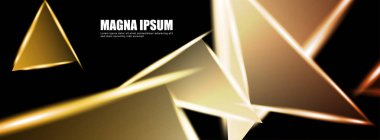 Parlak üçgen şekil vektör tasarım afişarka planı. tasarım arka planınız için uygun