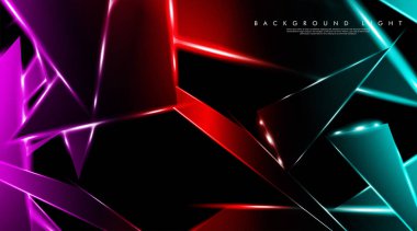 Parlak üçgenler bir fon ile modern teknoloji tasarımı. Tasarım arka planınız için uygun vektör çizimi