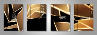 Minimal kapak tasarımı. Üçgen şekil vektör tasarım arka plan. Broşürler, posterler, kapaklar, afişler, vb için geçerlidir