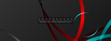 Koyu daire deseni arka plan kavramı ile kavisli soyut tasarım. vektör illüstrasyon