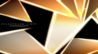 Parlak üçgenler bir fon ile modern teknoloji tasarımı. Tasarım arka planınız için uygun vektör çizimi