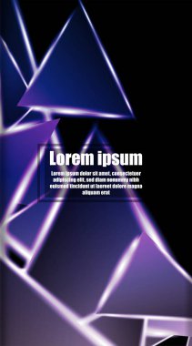 dikey soyut tasarım. Parlak üçgen şekil vektör tasarımının arka planı. tasarım arka planınız için uygun