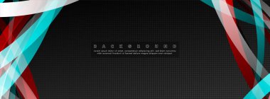 Koyu daire deseni arka plan kavramı ile kavisli soyut tasarım. vektör illüstrasyon