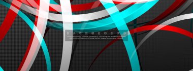 Koyu daire deseni arka plan kavramı ile kavisli soyut tasarım. vektör illüstrasyon