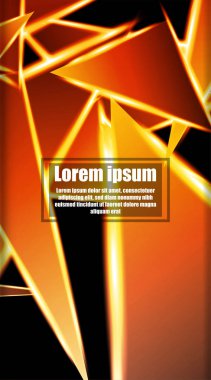 dikey soyut tasarım. Parlak üçgen şekil vektör tasarımının arka planı. tasarım arka planınız için uygun