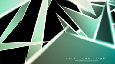 Parlak üçgenler bir fon ile modern teknoloji tasarımı. Tasarım arka planınız için uygun vektör çizimi