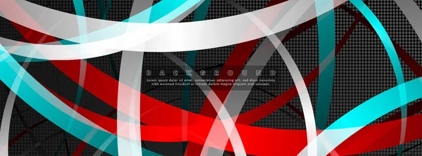 Koyu daire deseni arka plan kavramı ile kavisli soyut tasarım. vektör illüstrasyon