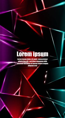 dikey soyut tasarım. Parlak üçgen şekil vektör tasarımının arka planı. tasarım arka planınız için uygun