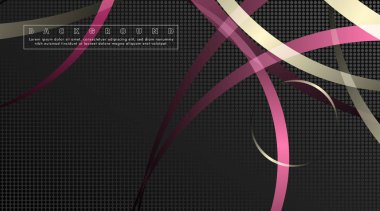 Koyu daire deseni arka plan kavramı ile kavisli soyut tasarım. vektör illüstrasyon