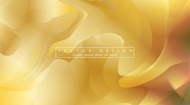 Altın sarısı arka plan Dalga deseni ve gradasyon vektör illüstrasyon. eps 10