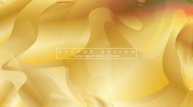 Altın sarısı arka plan Dalga deseni ve gradasyon vektör illüstrasyon. eps 10