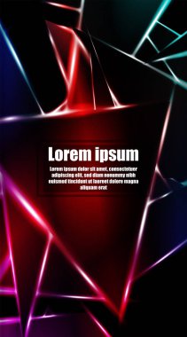 dikey soyut tasarım. Parlak üçgen şekil vektör tasarımının arka planı. tasarım arka planınız için uygun