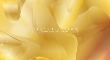 Altın sarısı arka plan Dalga deseni ve gradasyon vektör illüstrasyon. eps 10