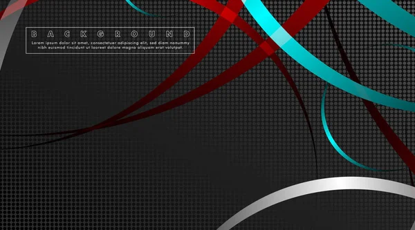 Koyu daire deseni arka plan kavramı ile kavisli soyut tasarım. vektör illüstrasyon