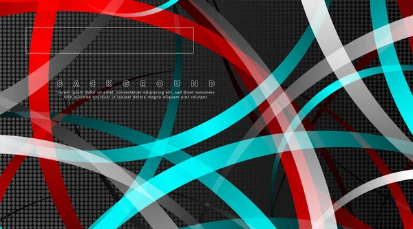 Koyu daire deseni arka plan kavramı ile kavisli soyut tasarım. vektör illüstrasyon